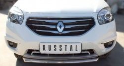 14 499 р. Одинарная защита переднего бампера диаметром 63 мм SLITKOFF  Renault Koleos  1 (2011-2016) Phase 2, Phase 3  с доставкой в г. Воронеж. Увеличить фотографию 2