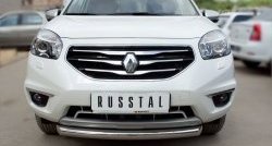 15 349 р. Одинарная защита переднего бампера диаметром 76 мм SLITKOFF Renault Koleos 1 Phase 2 (2011-2013)  с доставкой в г. Воронеж. Увеличить фотографию 3