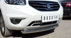 15 349 р. Одинарная защита переднего бампера диаметром 76 мм SLITKOFF Renault Koleos 1 Phase 2 (2011-2013)  с доставкой в г. Воронеж. Увеличить фотографию 1