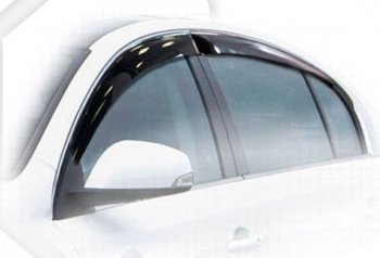Дефлектора окон CA-Plastiс Renault Latitude (2010-2018) (Classic полупрозрачный, Без хром.молдинга)