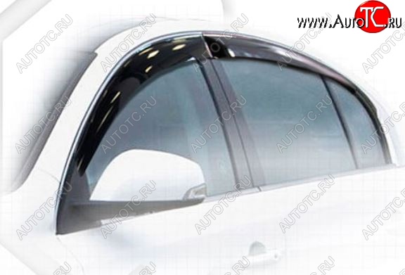 2 079 р. Дефлектора окон CA-Plastiс  Renault Latitude (2010-2018) (Classic полупрозрачный, Без хром.молдинга)  с доставкой в г. Воронеж