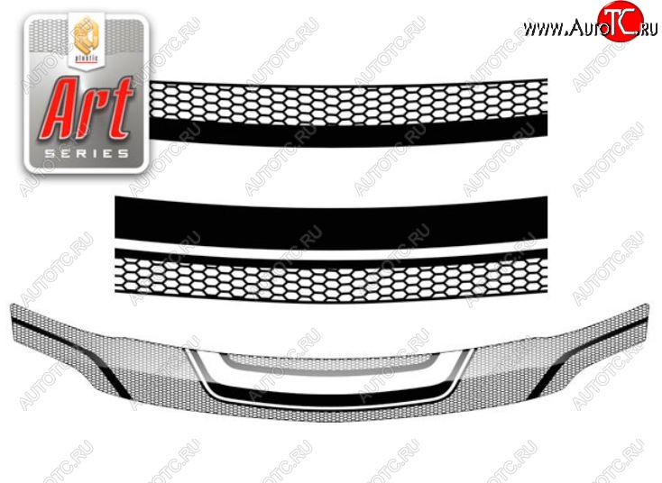 2 199 р. Дефлектор капота CA-Plastiс  Renault Logan  1 (2004-2010) дорестайлинг (Серия Art серебро)  с доставкой в г. Воронеж