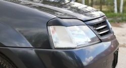 489 р. Реснички RA на фары Renault Logan 1 дорестайлинг (2004-2010) (Неокрашенные)  с доставкой в г. Воронеж. Увеличить фотографию 2