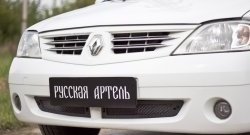 2 099 р. Защитная сетка решетки переднего бампера РА  Renault Logan  1 (2004-2010) дорестайлинг  с доставкой в г. Воронеж. Увеличить фотографию 1