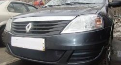 2 199 р. Защитная сетка на бампер Russtal (черная) Renault Logan 1 дорестайлинг (2004-2010)  с доставкой в г. Воронеж. Увеличить фотографию 1