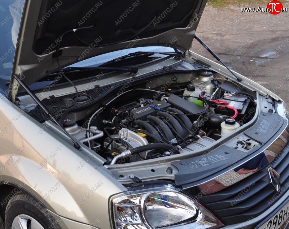 2 199 р. Газовые упоры капота Berkut Renault Logan 1 дорестайлинг (2004-2010)  с доставкой в г. Воронеж