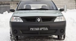 769 р. Зимняя заглушка решетки переднего бампера РА  Renault Logan  1 (2004-2010) дорестайлинг  с доставкой в г. Воронеж. Увеличить фотографию 2