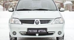 879 р. Зимняя заглушка решетки радиатора РА  Renault Logan  1 (2004-2010) дорестайлинг  с доставкой в г. Воронеж. Увеличить фотографию 3