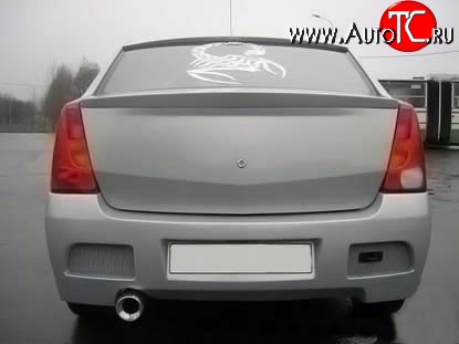 8 149 р. Задний бампер Street Renault Logan 1 дорестайлинг (2004-2010) (Неокрашенный)  с доставкой в г. Воронеж