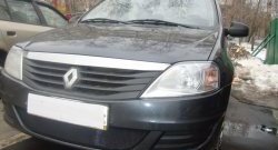 1 229 р. Сетка на бампер Russtal (черная) Renault Logan 1 рестайлинг (2010-2016)  с доставкой в г. Воронеж. Увеличить фотографию 2