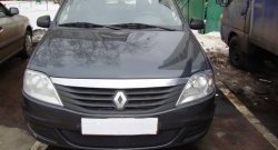 1 229 р. Сетка на бампер Russtal (черная) Renault Logan 1 рестайлинг (2010-2016)  с доставкой в г. Воронеж. Увеличить фотографию 3