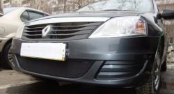 1 229 р. Сетка на бампер Russtal (черная) Renault Logan 1 рестайлинг (2010-2016)  с доставкой в г. Воронеж. Увеличить фотографию 4