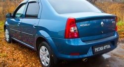 1 239 р. Защитная накладка на задний бампер RA Renault Logan 1 рестайлинг (2010-2016)  с доставкой в г. Воронеж. Увеличить фотографию 3