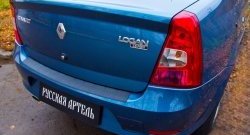 1 239 р. Защитная накладка на задний бампер RA Renault Logan 1 рестайлинг (2010-2016)  с доставкой в г. Воронеж. Увеличить фотографию 4