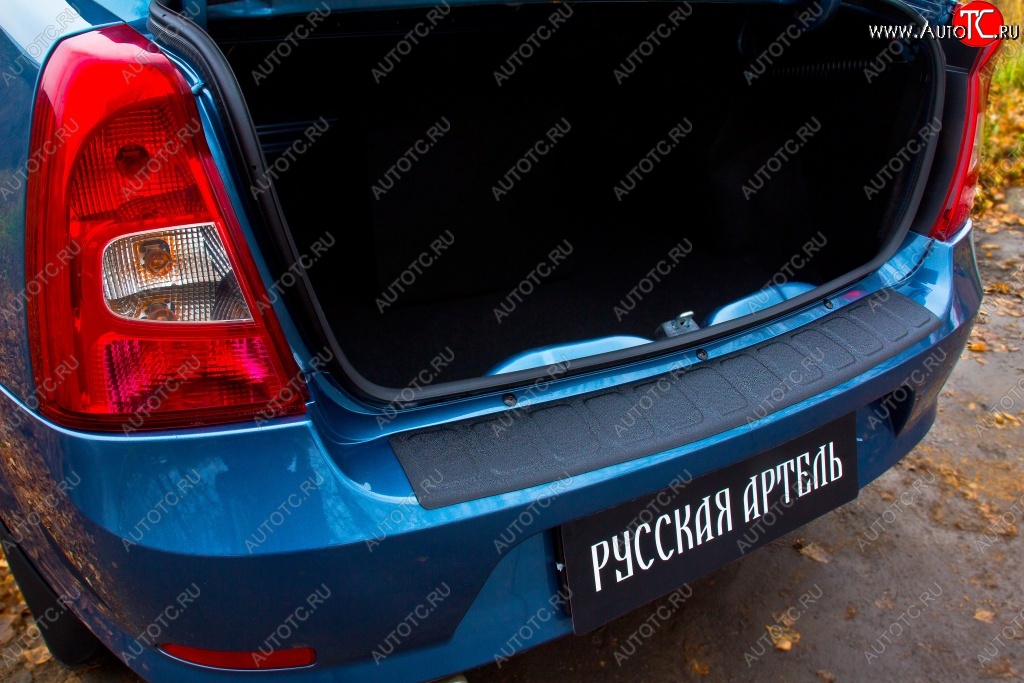 1 239 р. Защитная накладка на задний бампер RA Renault Logan 1 рестайлинг (2010-2016)  с доставкой в г. Воронеж