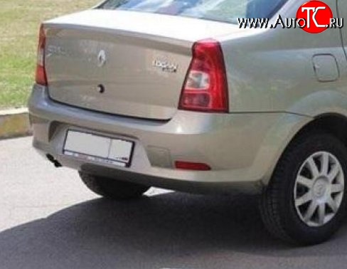 3 899 р. Задний бампер Стандартный Renault Logan 1 рестайлинг (2010-2016) (Неокрашенный)  с доставкой в г. Воронеж