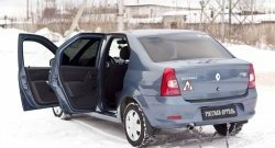 1 679 р. Накладки на порожки автомобиля RA Renault Logan 1 рестайлинг (2010-2016) (Комплект (4 шт.))  с доставкой в г. Воронеж. Увеличить фотографию 2