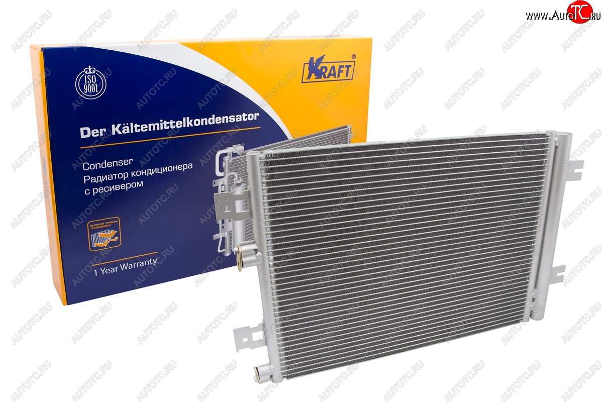 6 849 р. Радиатор кондиционера KRAFT Лада Ларгус дорестайлинг R90 (2012-2021)  с доставкой в г. Воронеж
