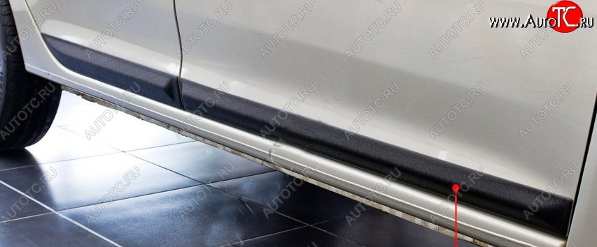 3 369 р. Молдинги дверей RA (комплект)  Renault Logan  2 (2014-2018) дорестайлинг (Поверхность глянец (под окраску), Неокрашенные)  с доставкой в г. Воронеж