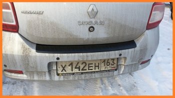 1 089 р. Накладка защитная на задний бампер Yuago Renault Logan 2 дорестайлинг (2014-2018)  с доставкой в г. Воронеж. Увеличить фотографию 4