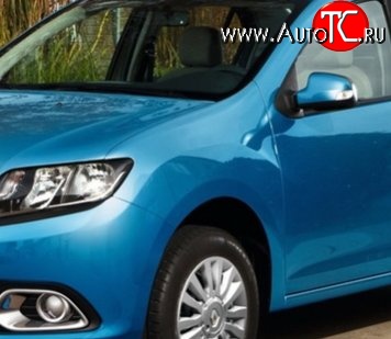 6 949 р. Переднее левое крыло (без отв. под повторитель) Стандартное Renault Sandero (B8) дорестайлинг (2014-2018) (Окрашенное)  с доставкой в г. Воронеж