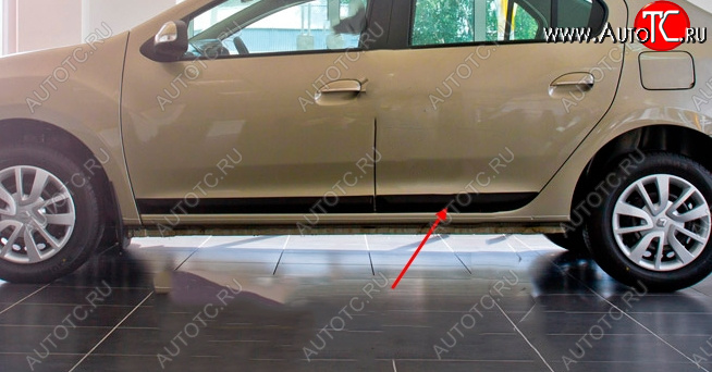 699 р. Молдинг двери RA (задний левый)  Renault Logan  2 - Logan Stepway (Поверхность шагрень)  с доставкой в г. Воронеж
