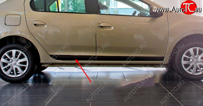 699 р. Молдинг двери RA (задний правый)  Renault Logan  2 - Logan Stepway (Поверхность глянец (под окраску))  с доставкой в г. Воронеж