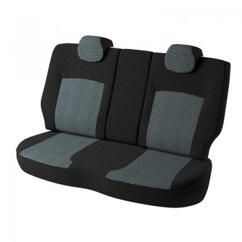 5 899 р. Чехлы для сидений Lord Autofashion Дублин (жаккард, сплошная спинка)  Renault Logan  2 (2014-2018) дорестайлинг (Черный, вставка Сеул серый)  с доставкой в г. Воронеж. Увеличить фотографию 2