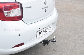 9 949 р. Фаркоп PT GROUP /съемный квадрат/ RENAULT Logan 2012-/ Logan Stepway 2018- Renault Logan 2 дорестайлинг (2014-2018)  с доставкой в г. Воронеж. Увеличить фотографию 2