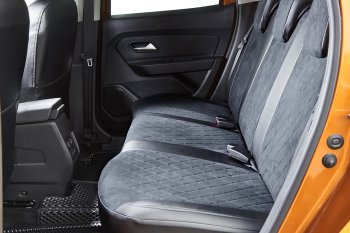 6 449 р. Чехлы для сидений (экокожа/алькантара, ЗСиС40/60, Extreem) Renault Megane седан  дорестайлинг (2002-2006) (Цвет: черный)  с доставкой в г. Воронеж. Увеличить фотографию 2