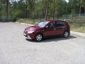 2 099 р. Накладка на передний бампер KART губа Renault Sandero (BS) (2009-2014) (Неокрашенная)  с доставкой в г. Воронеж. Увеличить фотографию 2