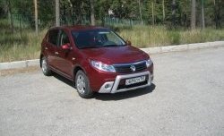 1 549 р. Накладки на противотуманные фары на KART RS Renault Sandero (BS) (2009-2014) (Тисненный пластик)  с доставкой в г. Воронеж. Увеличить фотографию 1