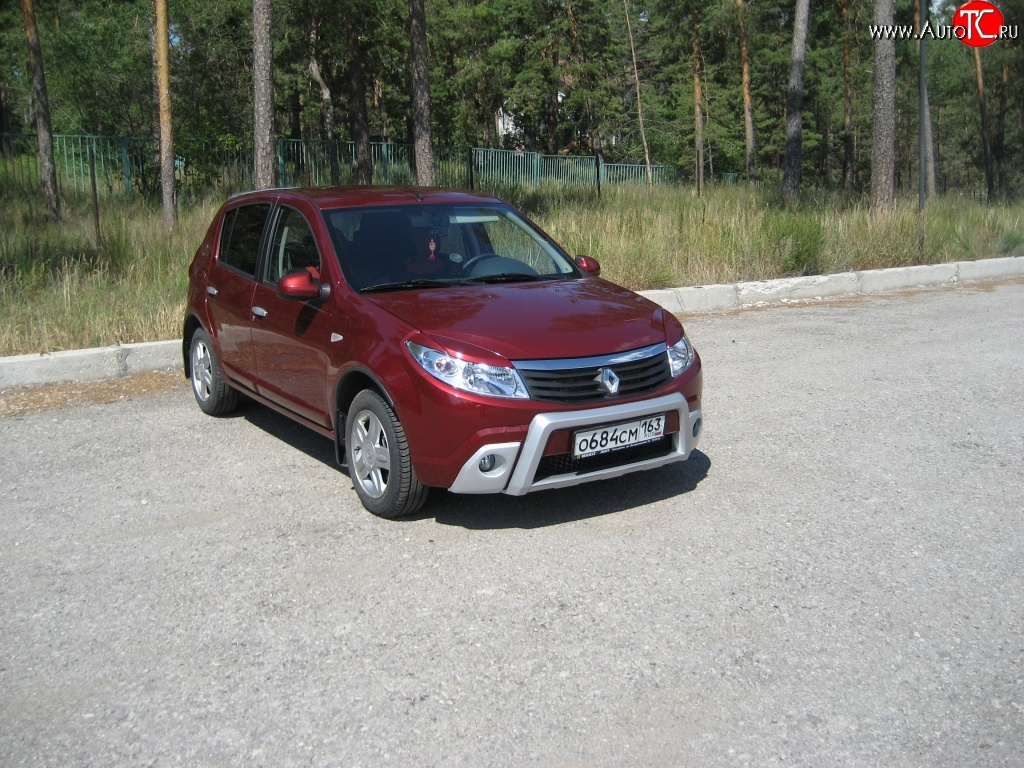 1 549 р. Накладки на противотуманные фары на KART RS Renault Sandero (BS) (2009-2014) (Тисненный пластик)  с доставкой в г. Воронеж