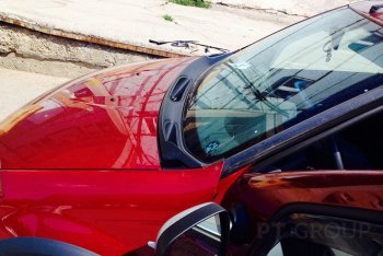 2 389 р. Накладка в проем стеклоочистителей лобового (жабо) Petroil Tuning Renault Sandero (BS) (2009-2014)  с доставкой в г. Воронеж. Увеличить фотографию 4