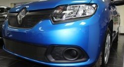 1 469 р. Сетка в решетку радиатора Russtal Renault Sandero (B8) дорестайлинг (2014-2018) (черная)  с доставкой в г. Воронеж. Увеличить фотографию 3