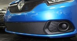 1 469 р. Сетка в решетку радиатора Russtal Renault Sandero (B8) дорестайлинг (2014-2018) (черная)  с доставкой в г. Воронеж. Увеличить фотографию 4