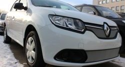 1 539 р. Нижняя сетка на бампер Stepway Russtal (хром) Renault Sandero (B8) дорестайлинг (2014-2018)  с доставкой в г. Воронеж. Увеличить фотографию 3