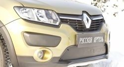 1 129 р. Зимняя заглушка решетки переднего бампера Stepway РА  Renault Sandero Stepway  (B8) (2014-2018) дорестайлинг  с доставкой в г. Воронеж. Увеличить фотографию 3