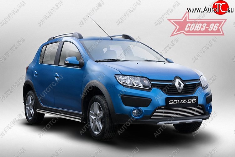 6 029 р. Декоративный элемент воздухозаборника Souz-96 (d10)  Renault Sandero Stepway  (B8) (2014-2018) дорестайлинг  с доставкой в г. Воронеж