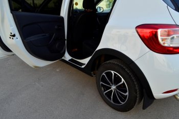 619 р. Накладки в проемы задних дверей KART (задние) Renault Sandero (B8) дорестайлинг (2014-2018) (Без покрытия)  с доставкой в г. Воронеж. Увеличить фотографию 4