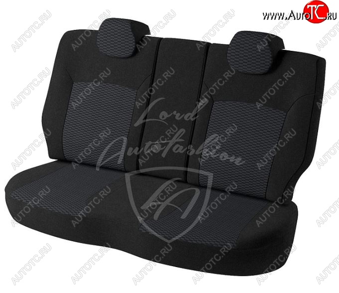 7 549 р. Чехлы для сидений Lord Autofashion Дублин (жаккард)  Renault Sandero Stepway  (B8) (2014-2022) дорестайлинг, рестайлинг (Черный, вставка Прямоугольник Чёрный)  с доставкой в г. Воронеж
