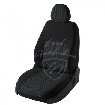 7 549 р. Чехлы для сидений Lord Autofashion Дублин (жаккард)  Renault Sandero Stepway  (B8) (2014-2022) дорестайлинг, рестайлинг (Черный, вставка Прямоугольник Чёрный)  с доставкой в г. Воронеж. Увеличить фотографию 2