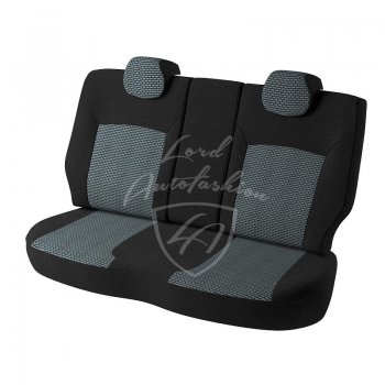 7 849 р. Чехлы для сидений Lord Autofashion Дублин (жаккард)  Renault Sandero Stepway  (B8) (2014-2022) дорестайлинг, рестайлинг (Черный, вставка Сеул Серый)  с доставкой в г. Воронеж. Увеличить фотографию 2