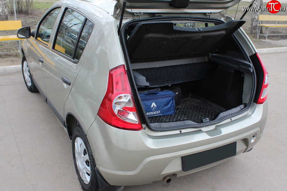 1 789 р. Пластиковый порожек в багажник автомобиля RA  Renault Sandero  (BS) (2009-2014) (Stepway)  с доставкой в г. Воронеж