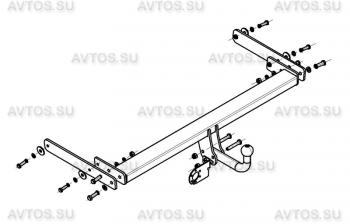 7 699 р. Фаркоп (условно-съемный шар) AvtoS  Seat Ateca  5FP (2016-2025), Skoda Kodiaq  NU7 (2017-2021), Volkswagen Tiguan  Mk2 (2016-2022)  с доставкой в г. Воронеж. Увеличить фотографию 3