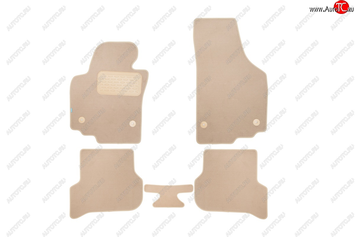 399 р. Коврики в салон Klever Premium (текстиль)  Seat Altea Freetrack (2008-2025) (Бежевый)  с доставкой в г. Воронеж