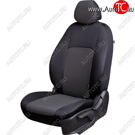 5 899 р. Чехлы сидений Lord Autofashion Дублин (комплектация Active, жаккард, 40/20/40, раздельная задняя спинка и сиденье, подлокотник, 3Г-образ. подголовника)  Mazda CX-5  KE (2011-2017) дорестайлинг, рестайлинг (Чёрный, прямоугольник чёрный)  с доставкой в г. Воронеж
