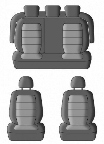 7 549 р. Чехлы сидений (жаккард, 60/40, раздельная задняя спинка арка, 3Г-образ. подголовника) Lord Autofashion Дублин  Nissan Almera  G15 (2012-2019) седан (Чёрный, Ёж красный)  с доставкой в г. Воронеж. Увеличить фотографию 3