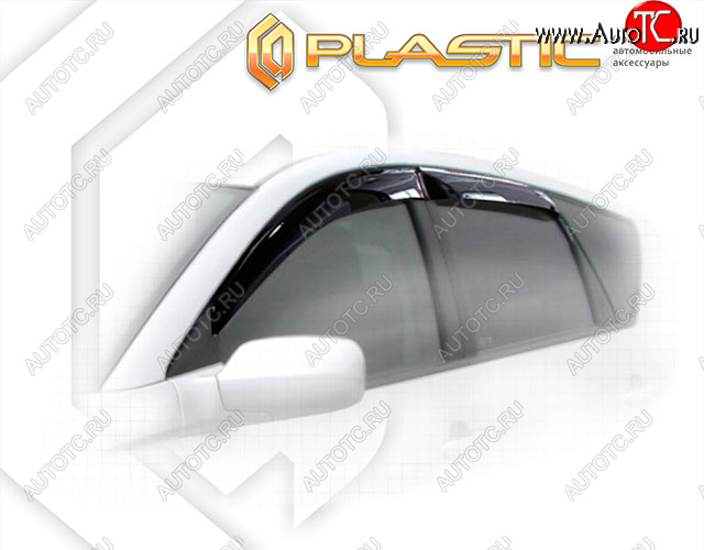1 999 р. Дефлектора окон CA-Plastic  Toyota Caldina  T240 (2005-2007) универсал рестайлинг (Classic полупрозрачный, Без хром. молдинга, Крепление на скотч)  с доставкой в г. Воронеж