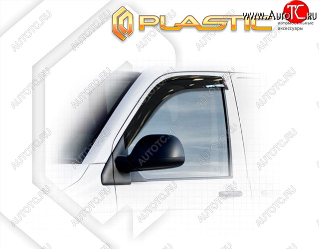 1 839 р. Дефлектора окон CA-Plastic  Volkswagen Transporter  T5 (2009-2015) рестайлинг (Classic полупрозрачный, Без хром. молдинга)  с доставкой в г. Воронеж